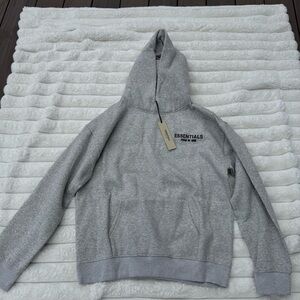 Essentials Heather Gray Men's Hoodie